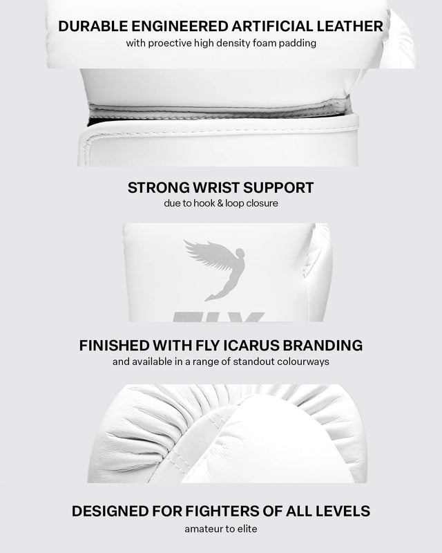 Fly Superloop Team Boxing Gloves White