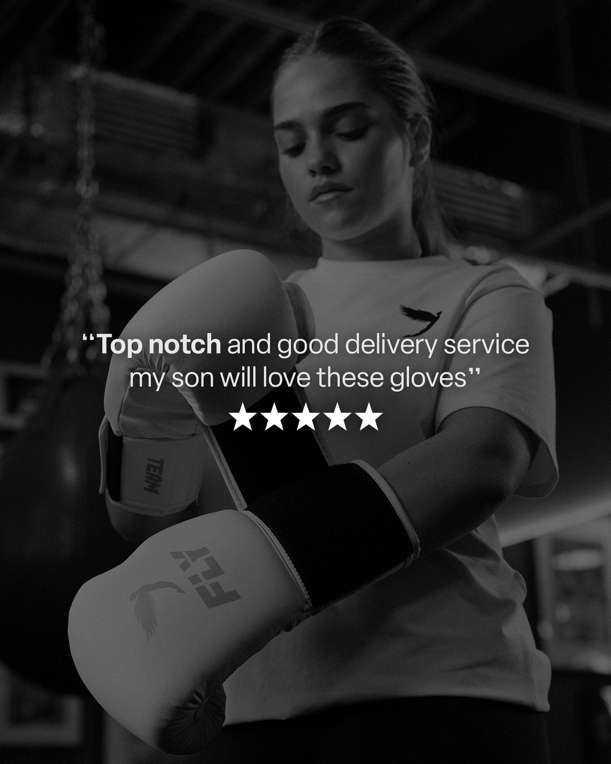 Fly Superloop Team Boxing Gloves Black/White