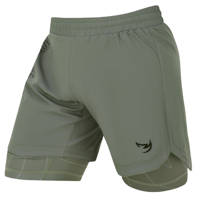 Fumetsu Icon Womens Dual Layer Fight Shorts Sand