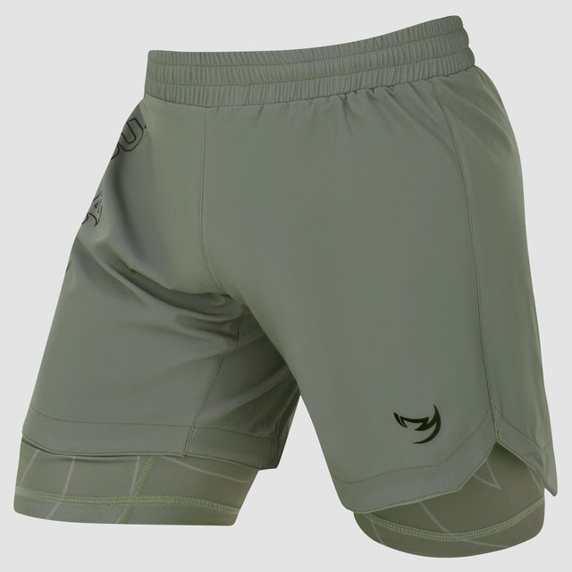 Fumetsu Icon Womens Dual Layer Fight Shorts Sand