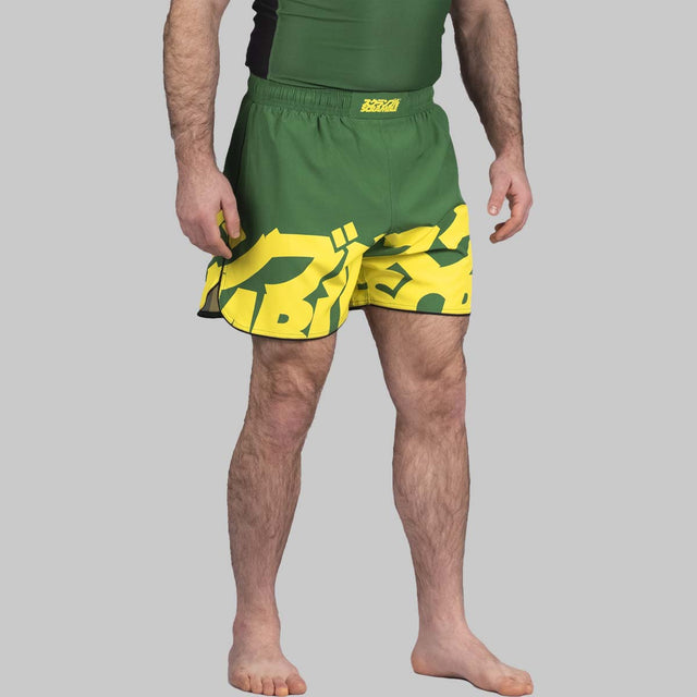 Scramble Baka Grappling Shorts Green/Yellow