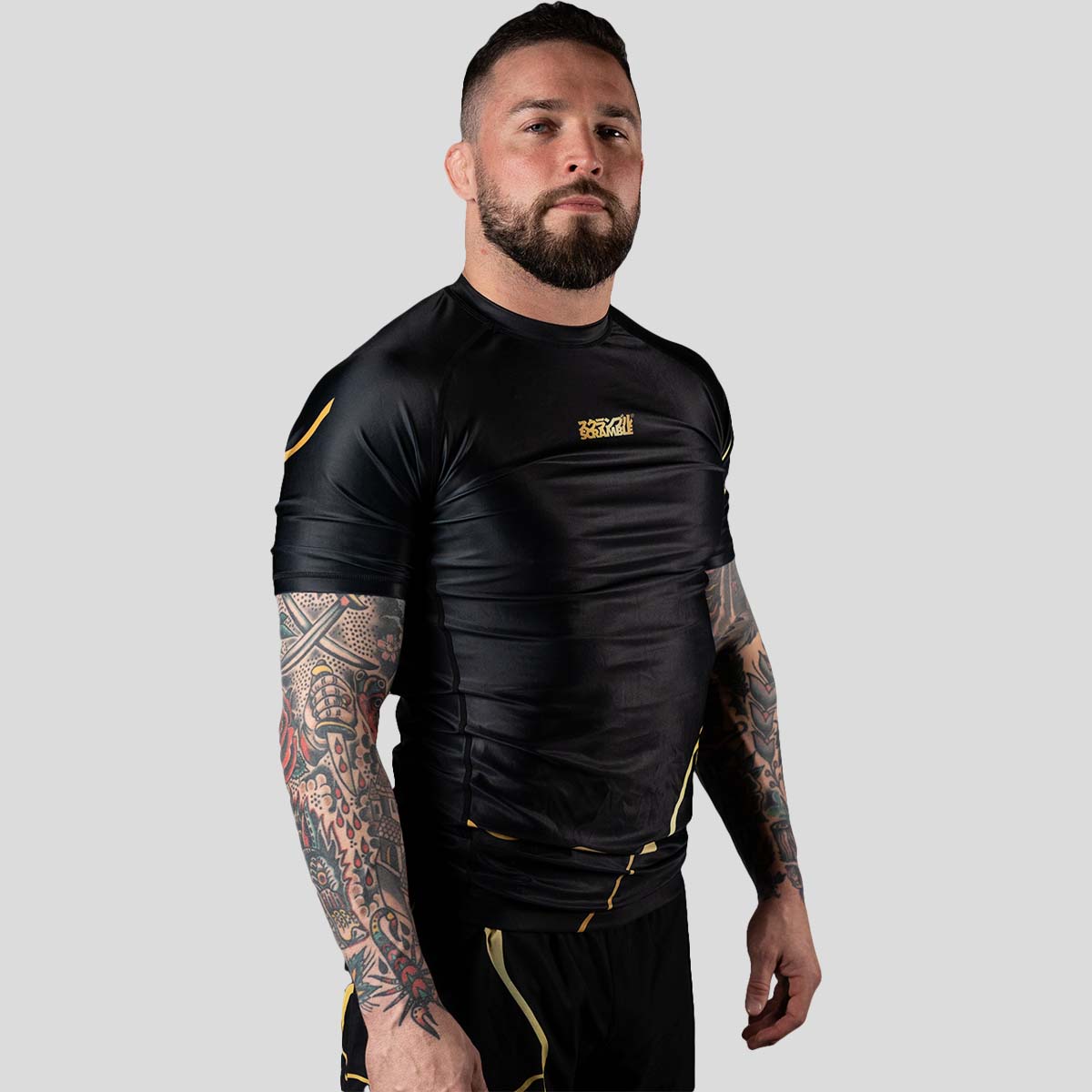 스크램블 Kintsugi Rash Guard Black
