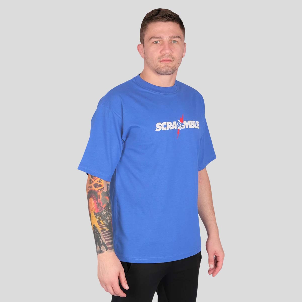 Scramble niemals sterben T-Shirt blau