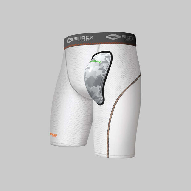 Shock Doctor 30630 Aircore Hard Cup Compression Short White