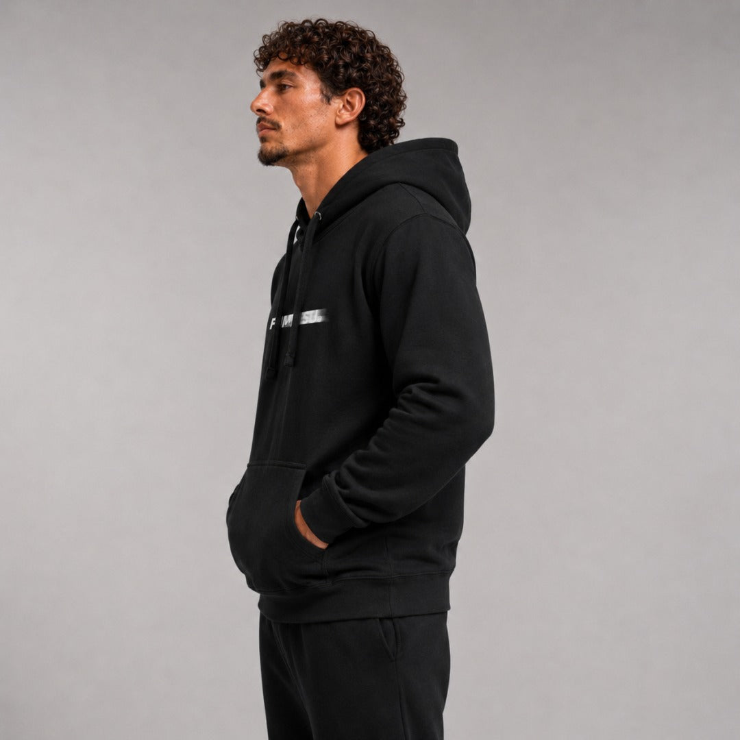 Fumetsu Signature Blur Hoodie Black Lifestyle 4