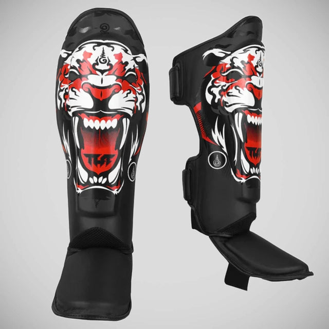 TUFF Sport Black Tiger Muay Thai Shin Pads