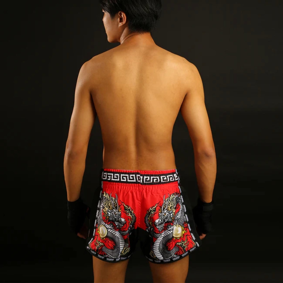 Tuff Sport MRS205 Retro -Stil Red Chinese Dragon Muay Thai Shorts