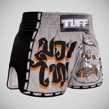 TUFF Sport MRS206 Retro Style Grey Hanuman Yantra with War Flag Muay Thai Shorts