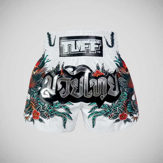 TUFF Sport MS677 Origin of Thai Rooster Muay Thai Shorts White
