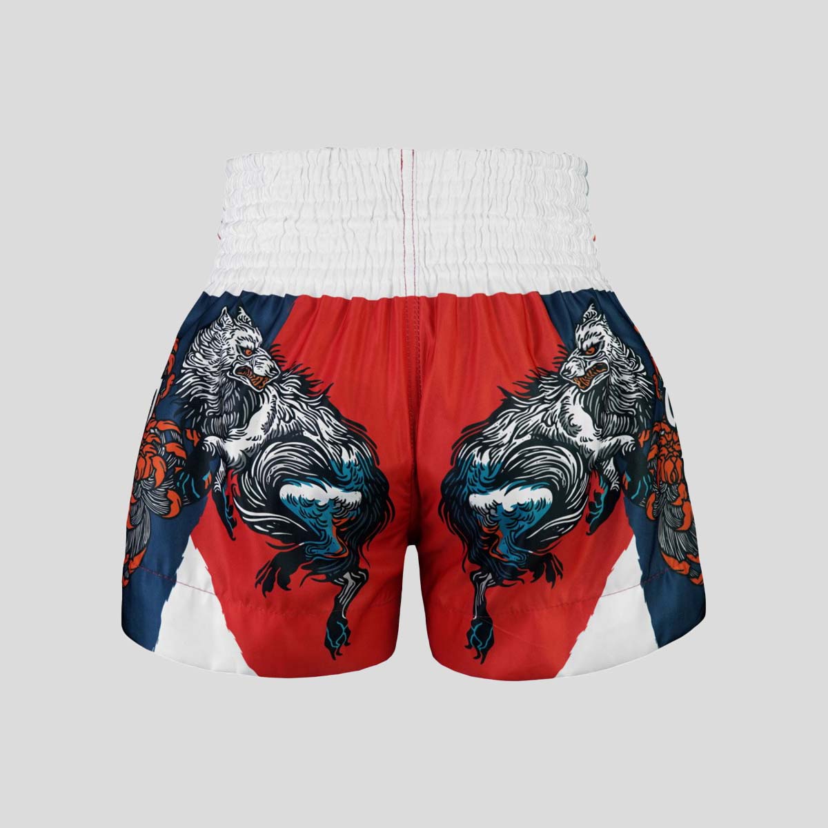 TUFF Sport MS684 Wolfpack Muay Thai Shorts Red/White
