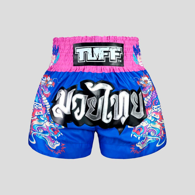TUFF Sport MS686 Dragonforce Muay Thai Shorts Blue/Pink