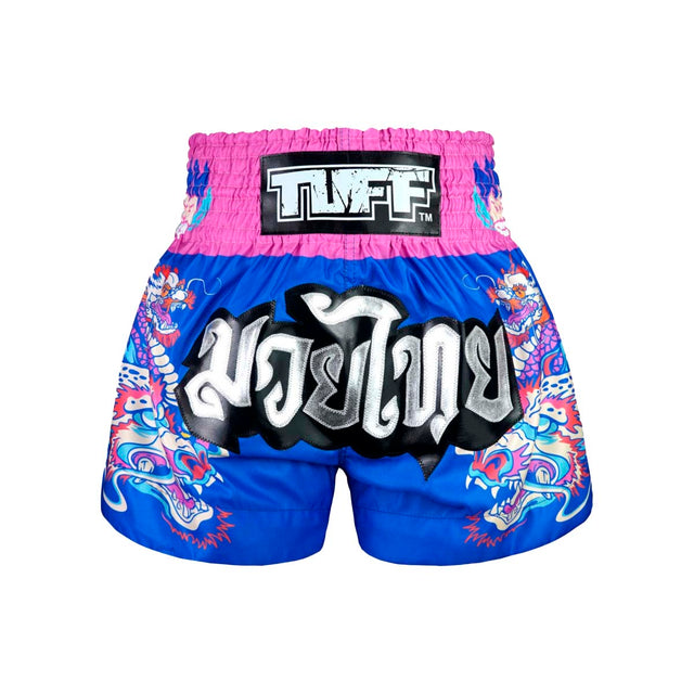 TUFF Sport MS686 Dragonforce Muay Thai Shorts Blue/Pink