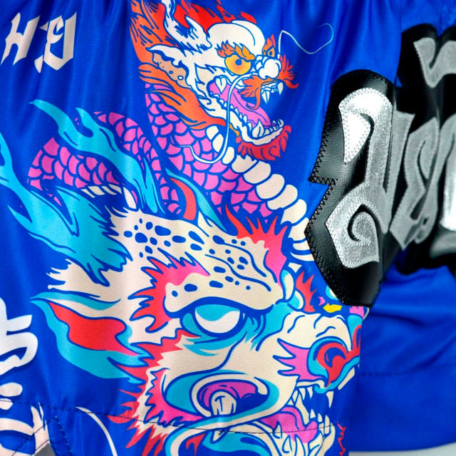 TUFF Sport MS686 Dragonforce Muay Thai Shorts Blue/Pink