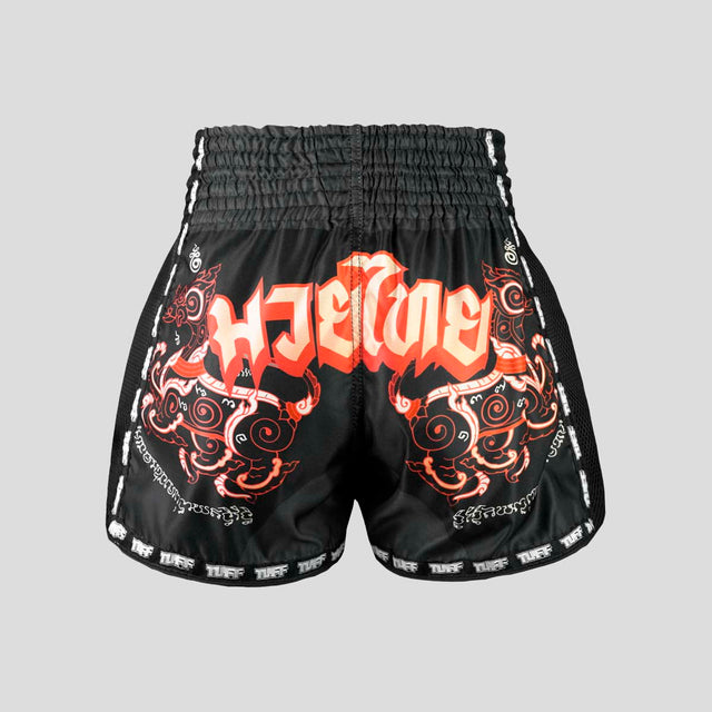 TUFF Sport MSC102 Hanuman Flying Muay Thai Shorts Black