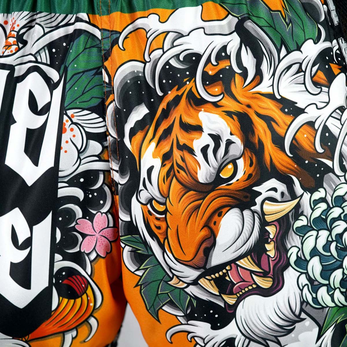 TUFF Sport MSC105 Tora Mori to Kingyo Muay Thai Shorts Green