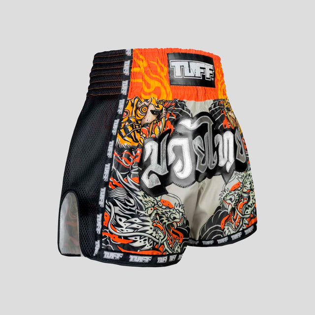 TUFF Sport MSC106 The Japanese Yin-Yang Muay Thai Shorts Orange