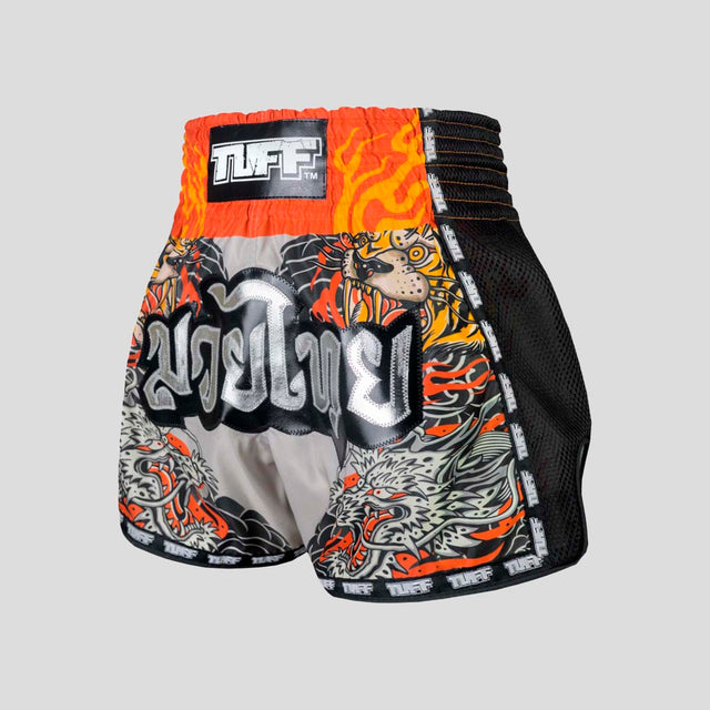 TUFF Sport MSC106 The Japanese Yin-Yang Muay Thai Shorts Orange