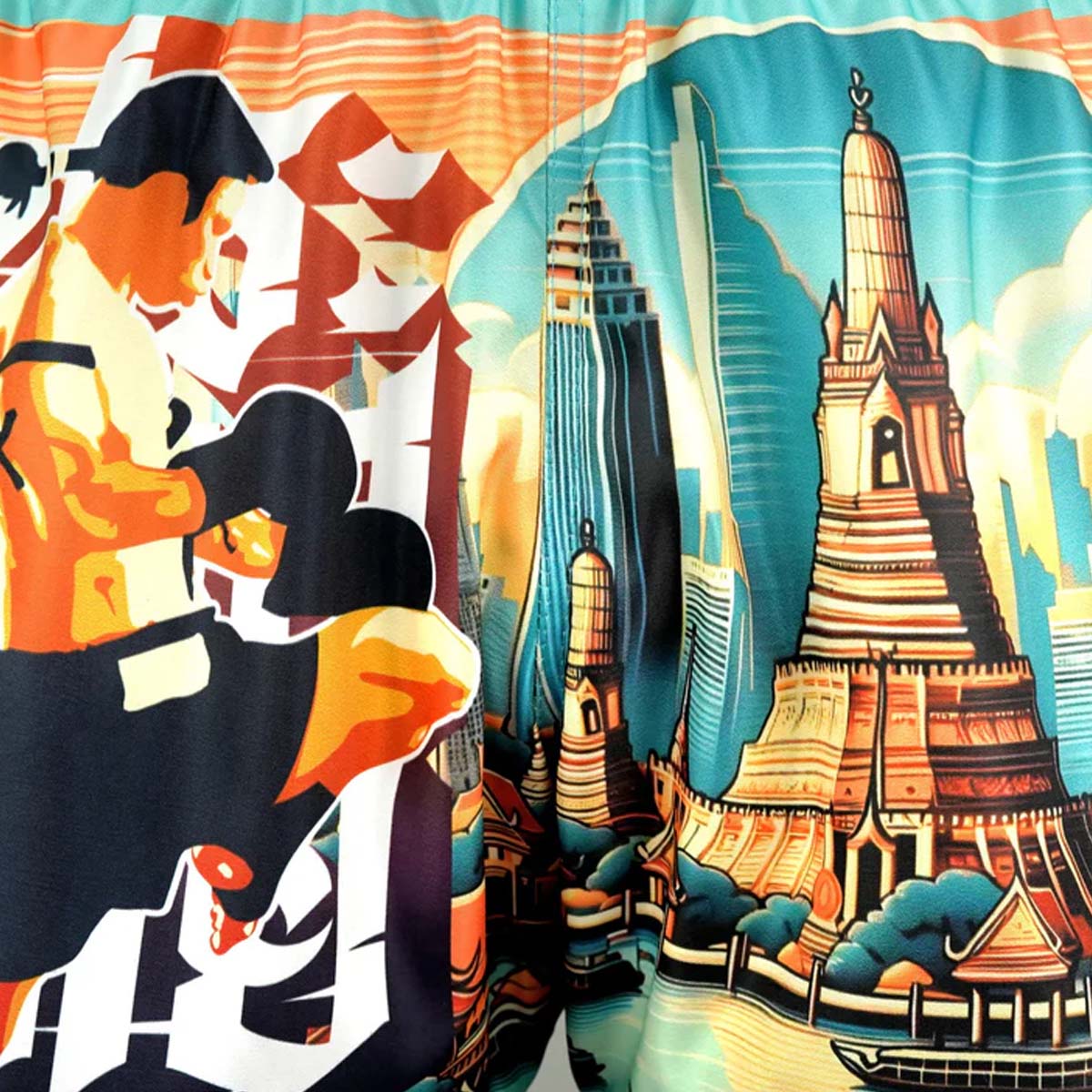 Tuff Sport RMS128 Wysokie retro spuściznę Tajlandii Muay Thai Shorts