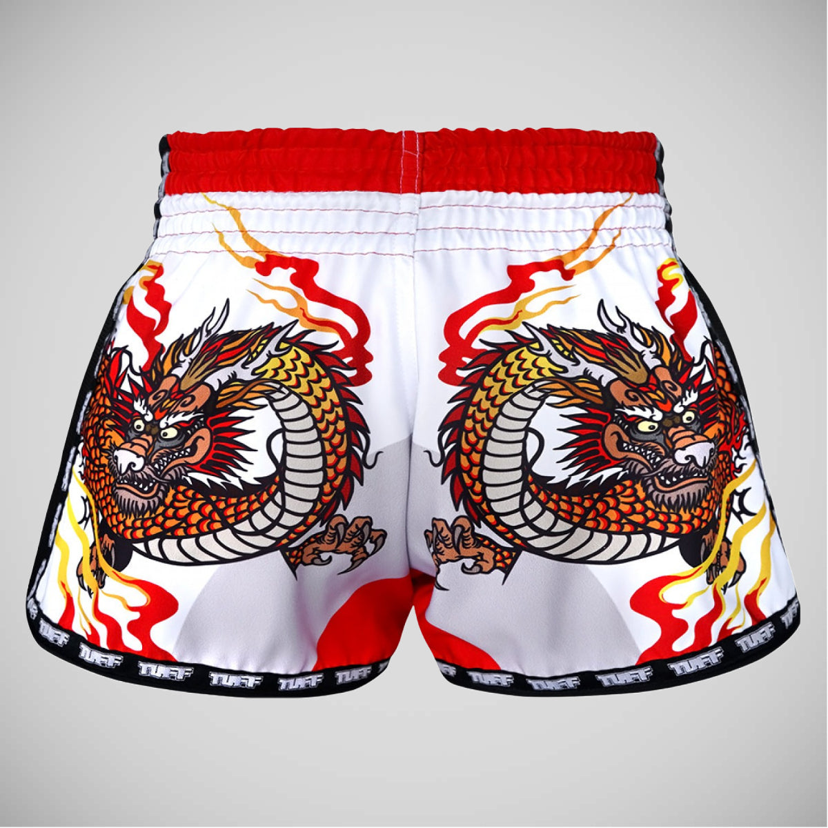Tuff Sport MRS204 Retro -Stil weißer chinesischer Drache Muay Thai Shorts