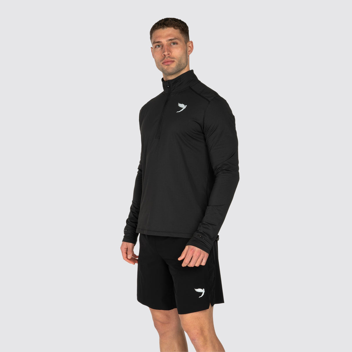 Fly Tempo 1/4 Zip Light Weight Running Top Black