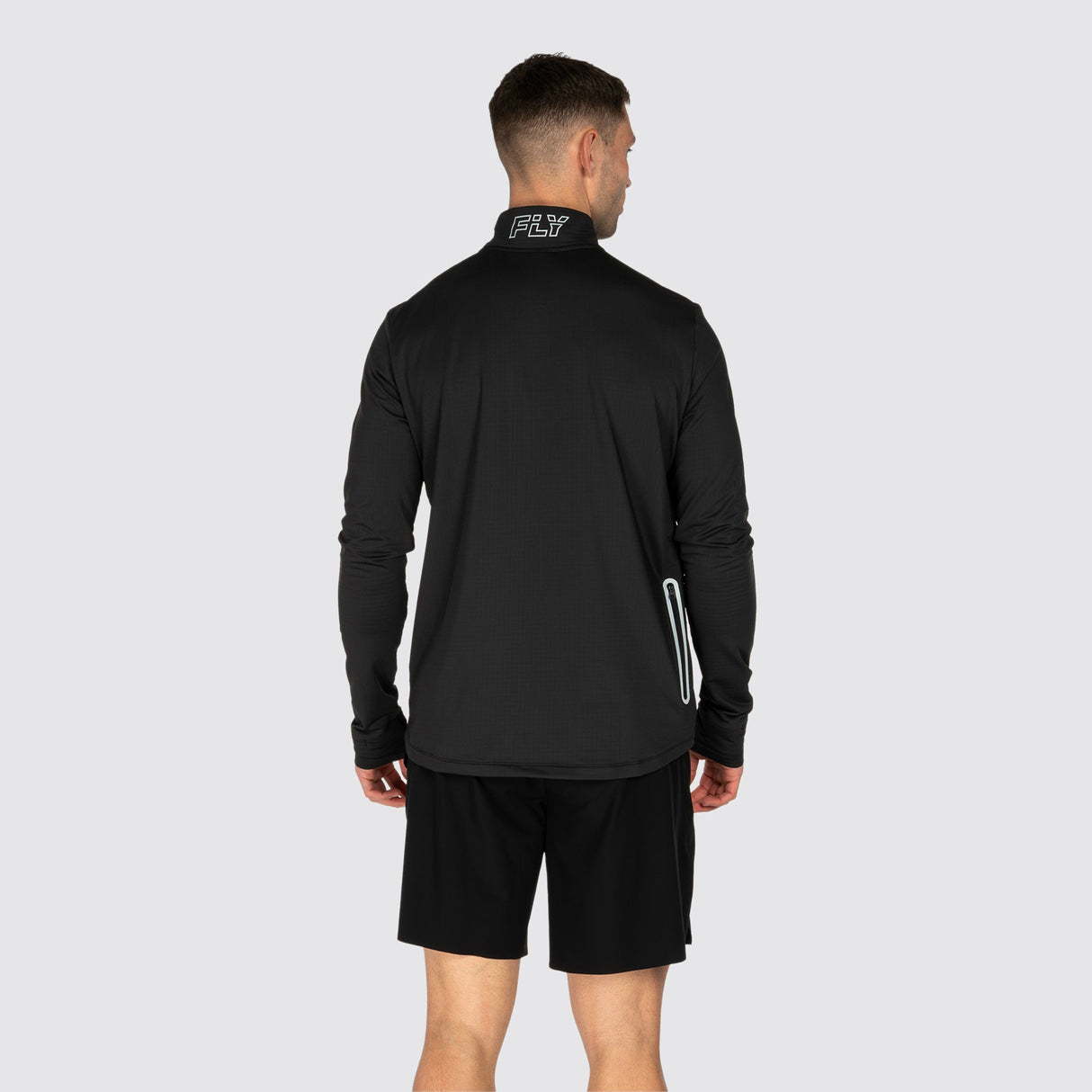 Fly Tempo 1/4 Zip Light Weight Running Top Black