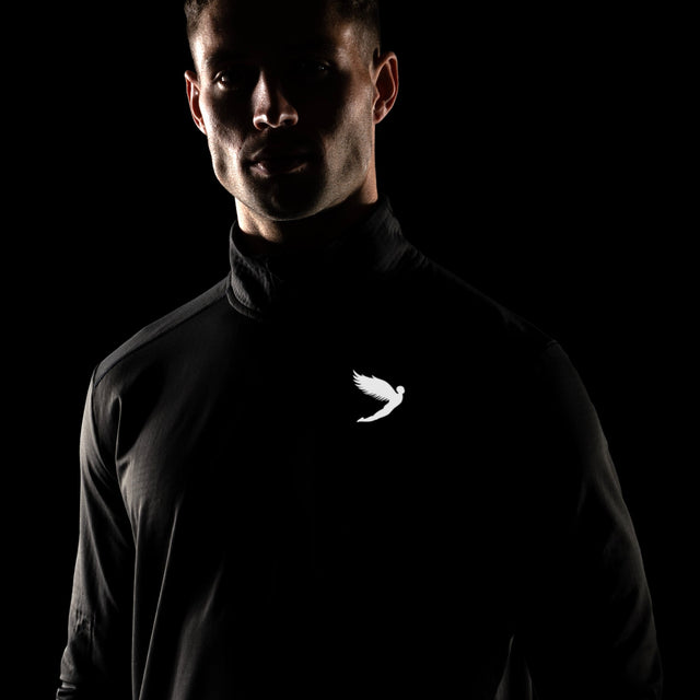 Fly Tempo 1/4 Zip Light Weight Running Top Black