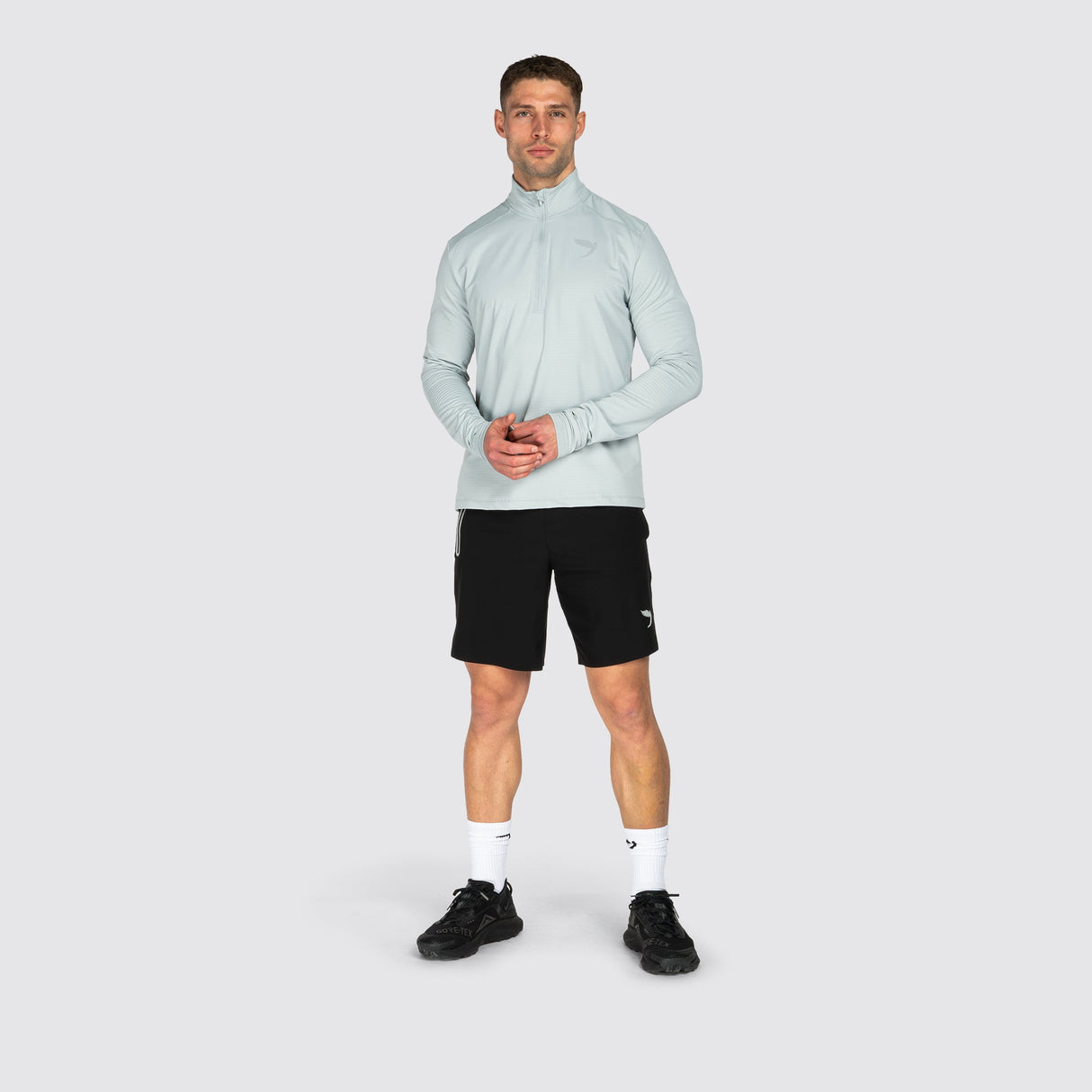 Fly Tempo 1/4 Zip Light Weight Running Top Grey