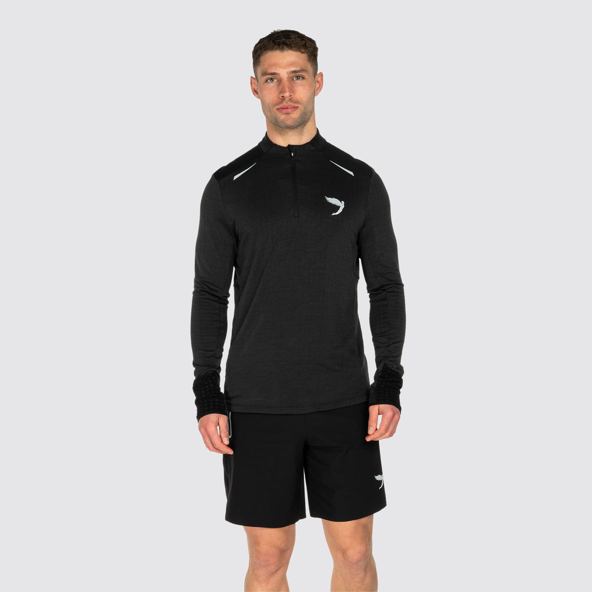 Fly Tempo 1/4 Zip Warm Weight Running Top Black