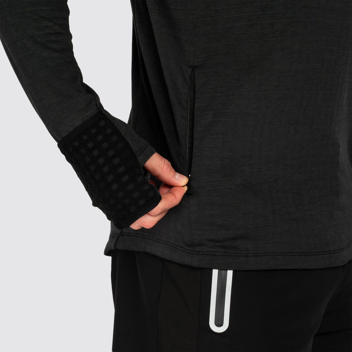 Fly Tempo 1/4 Zip Warm Weight Running Top Black