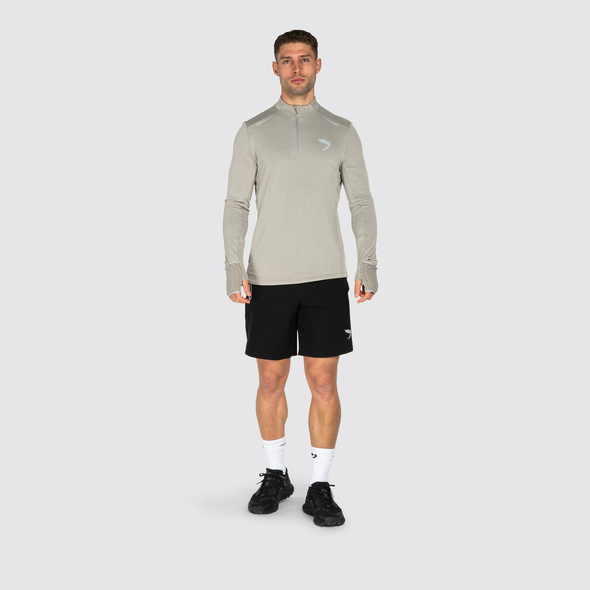 Fly Tempo 1/4 Zip Warm Weight Running Top Grey