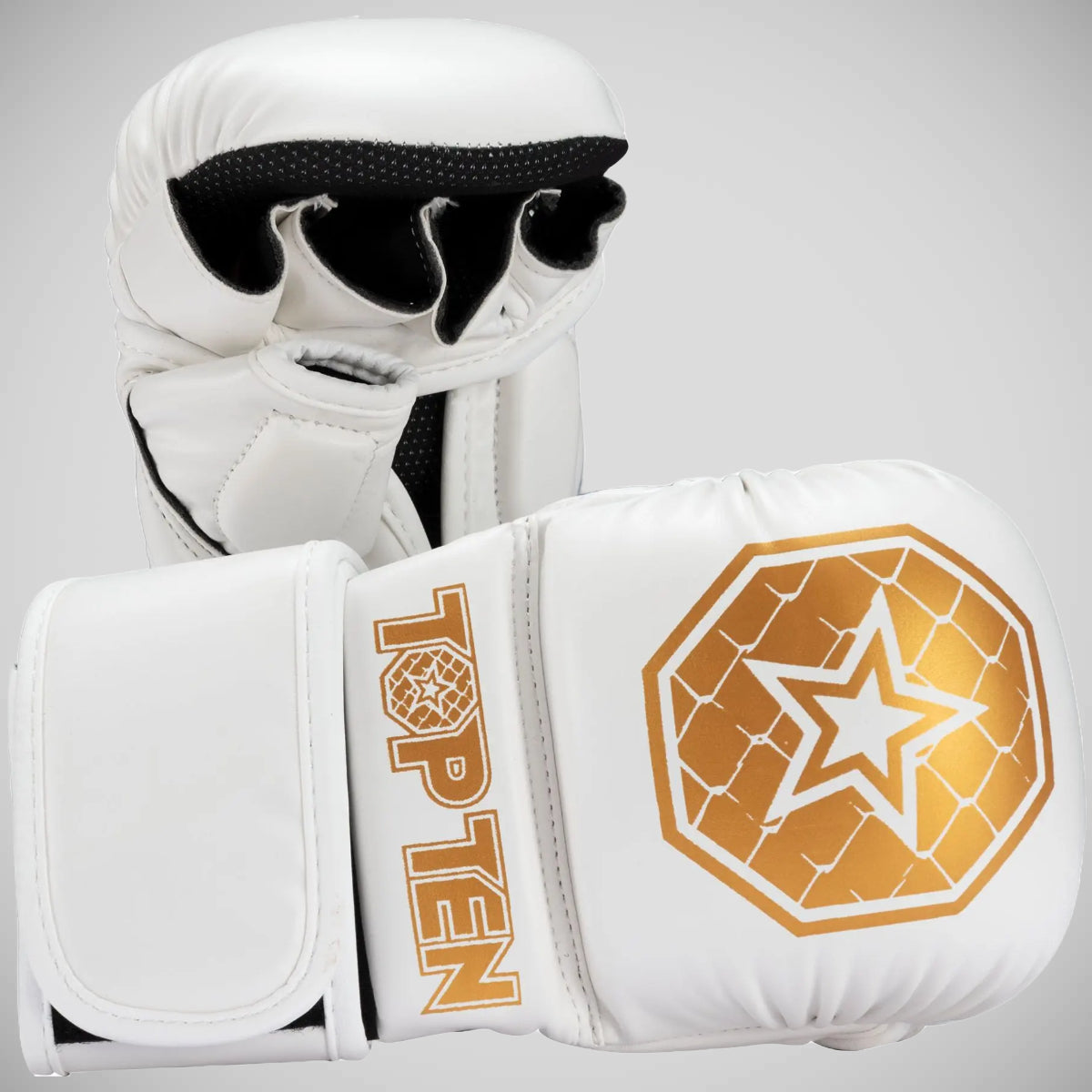 Top Ten Anwärter MMA Sparring Handschuhe Weiß/Gold