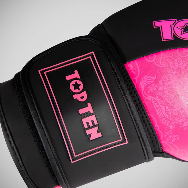 Top Ten Dragon Boxing Gloves Black/Pink