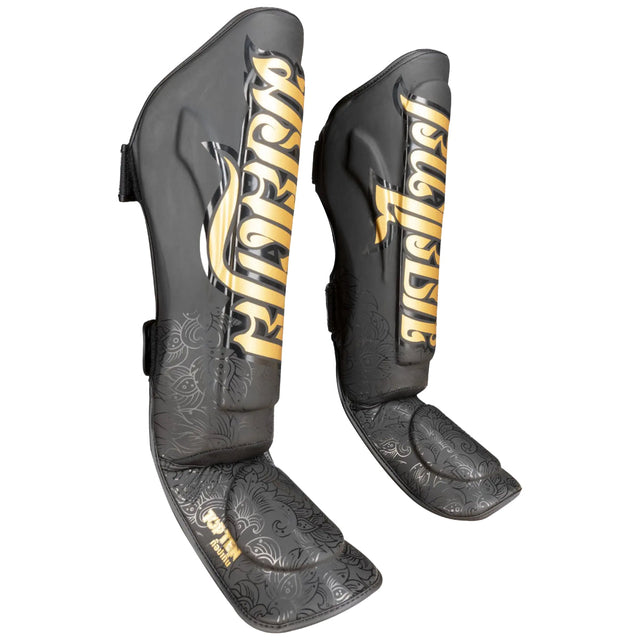 Top Ten Nong Han Shin Instep Guards Black/Gold