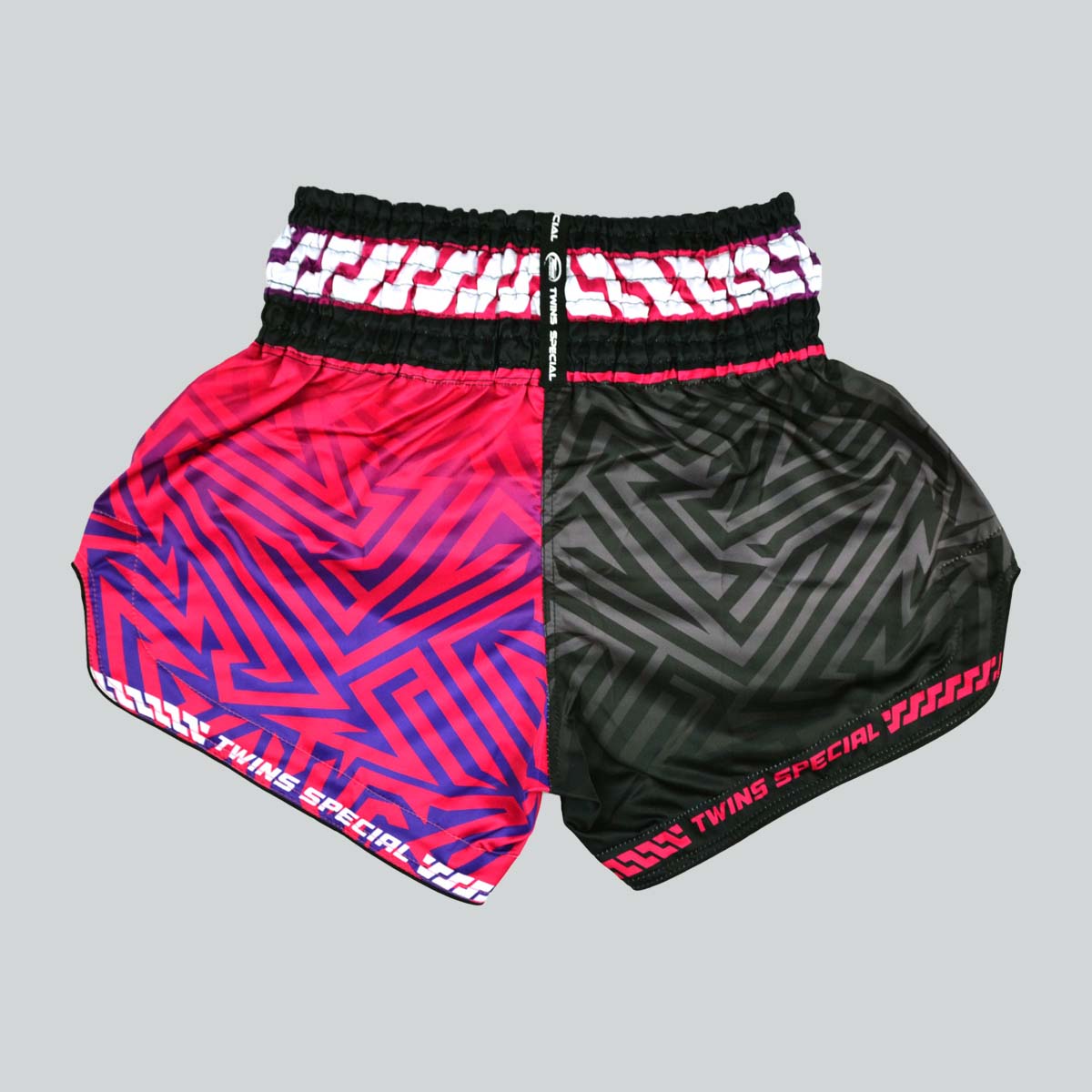 Twins Maze Muay Thai Shorts Black/Pink