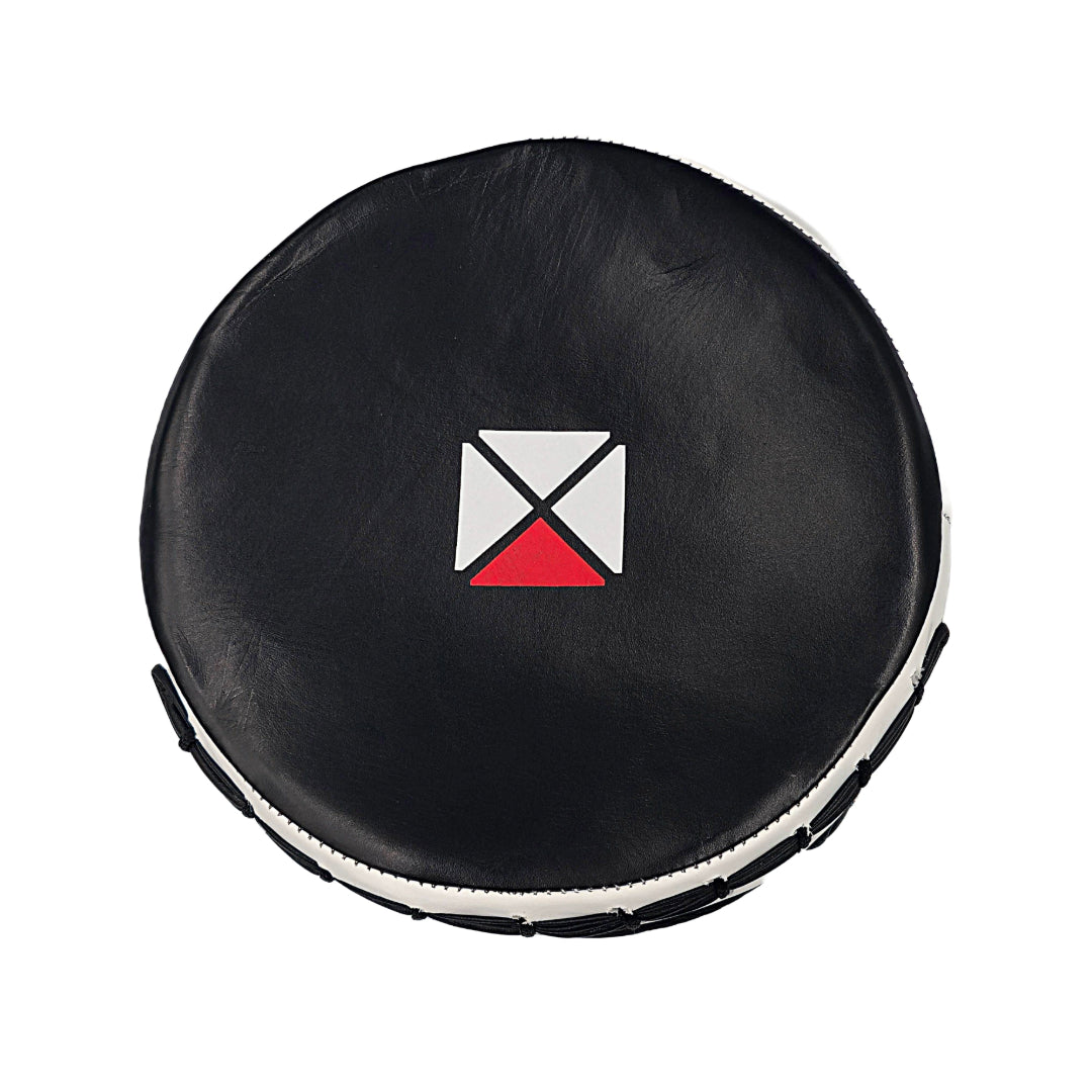 Pro-Box Round Leather Hook & Jab Pads Black/White
