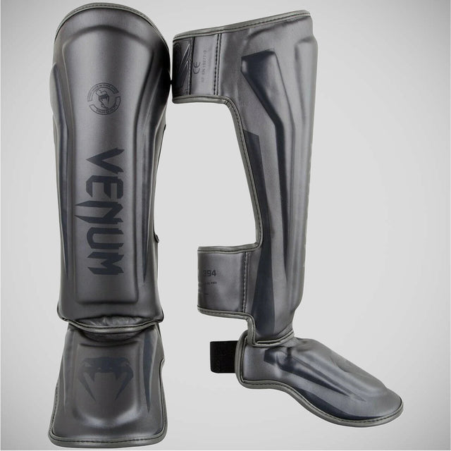 Venum Elite Shin Guards Grey/Grey