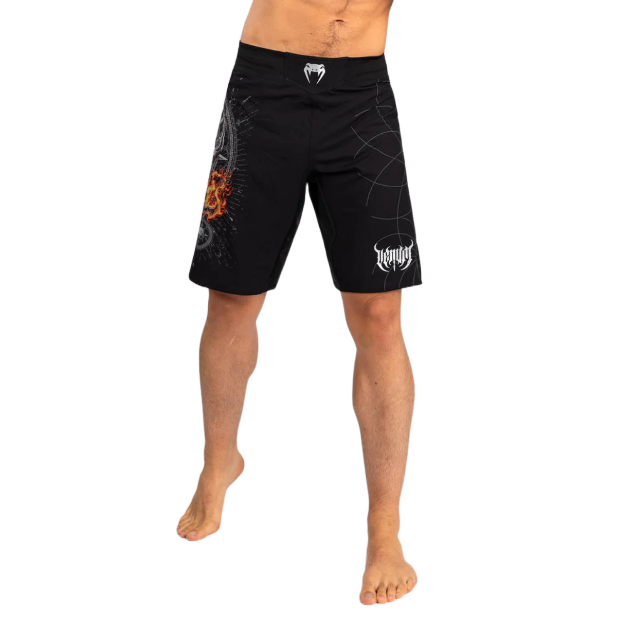 Venum Gladiator 5.0 Fight Shorts Black/Silver