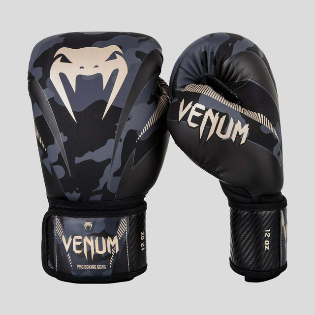 Venum Impact Boxing Gloves Dark Camo/ Sand