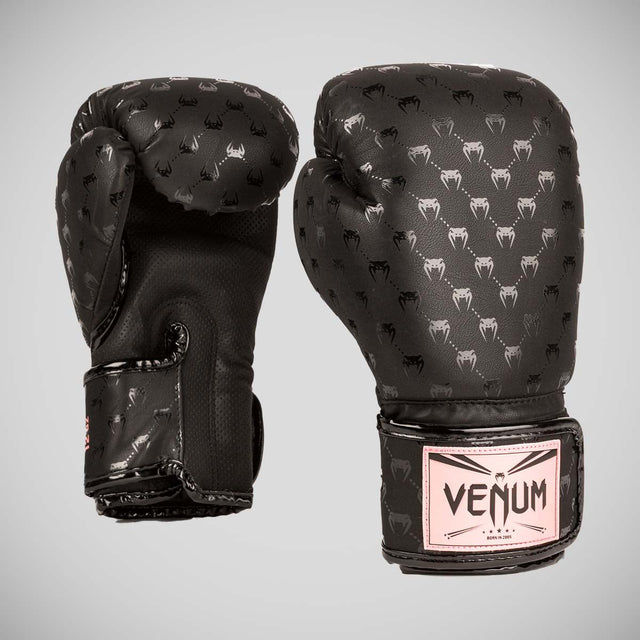 Venum Impact Monogram Boxing Gloves Black/Pink