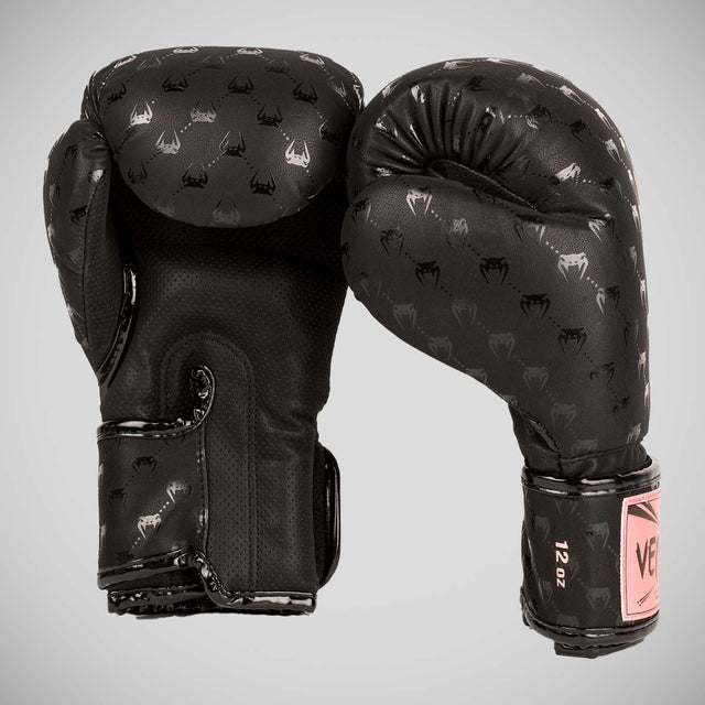 Venum Impact Monogram Boxing Gloves Black/Pink