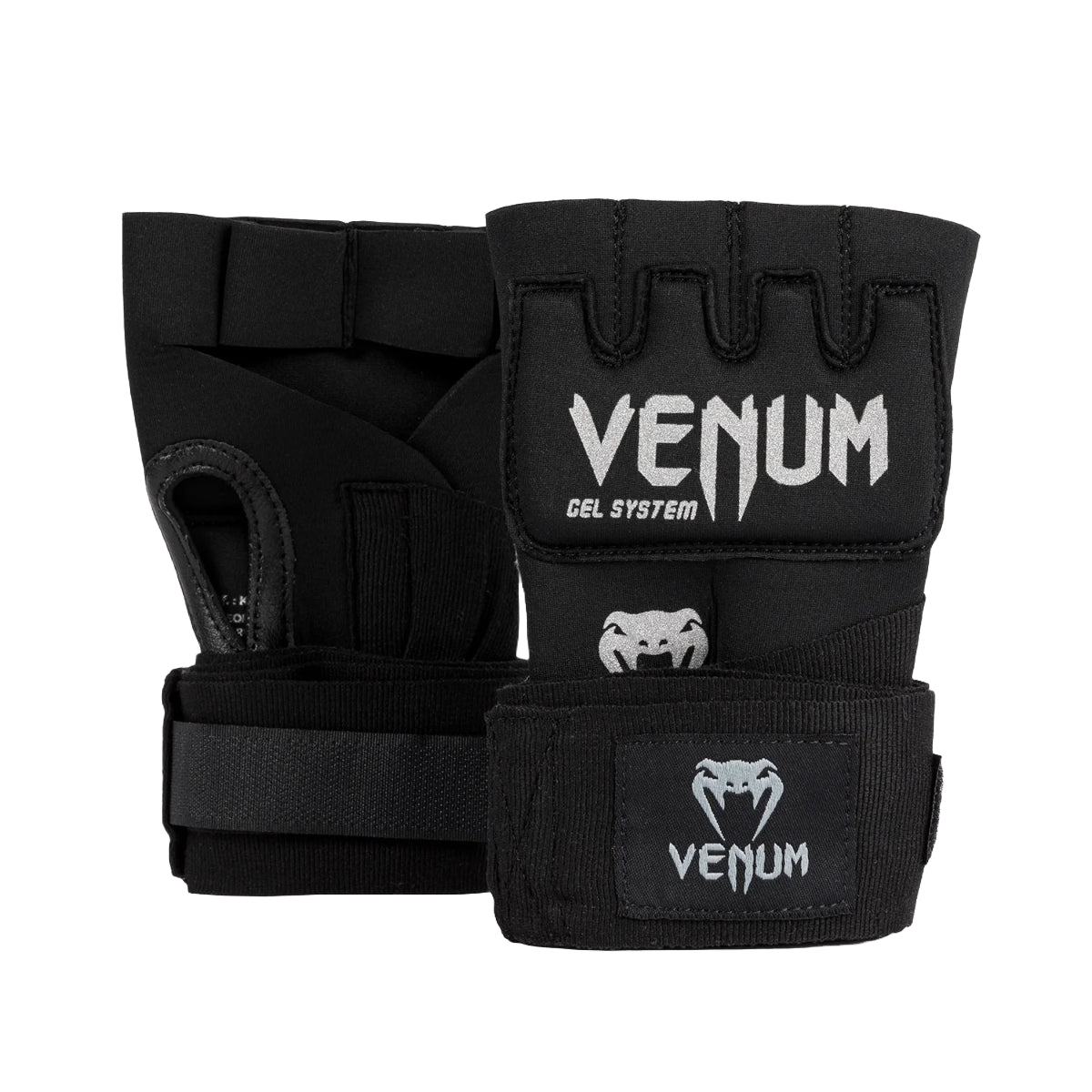 Venum Kontact gel envoltura a mano rápida negro/plateado
