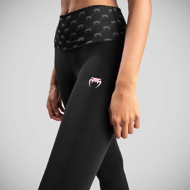 Gold Venum Monogram Women's Leggings Black/Pink