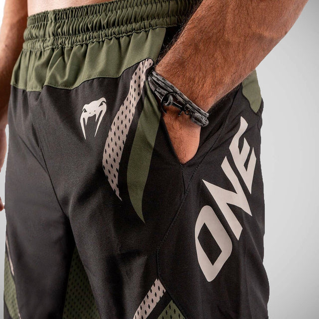 Venum One FC Impact Training Shorts Black/Khaki