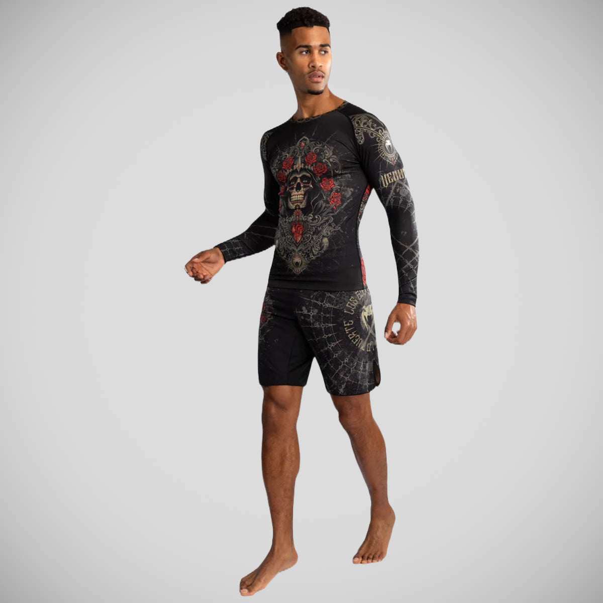 Venum Santa Muerte 5.0 Long Sleeve Rash Guard Black/Gold