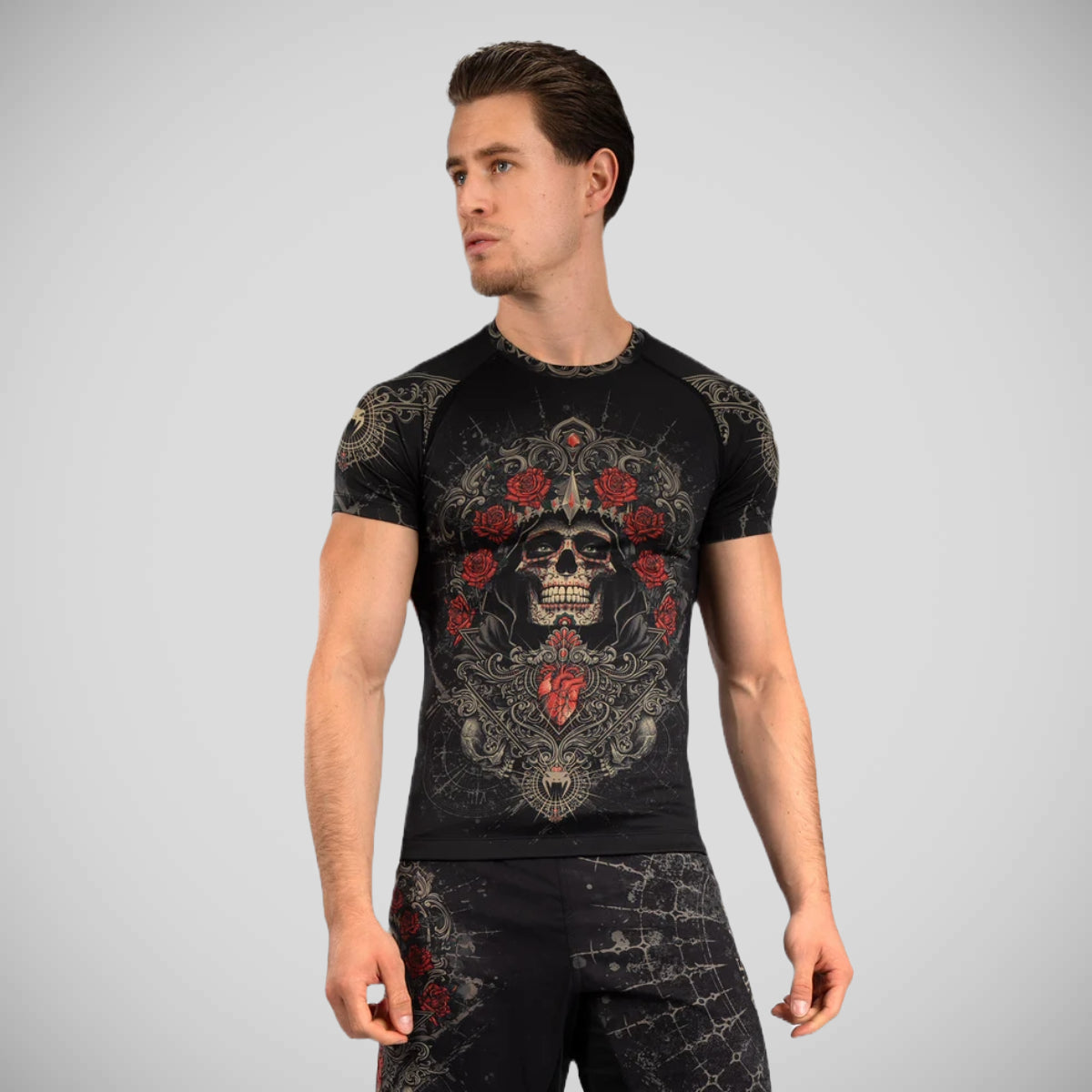 Rashguard Short Sleeve Invader Black/Sand