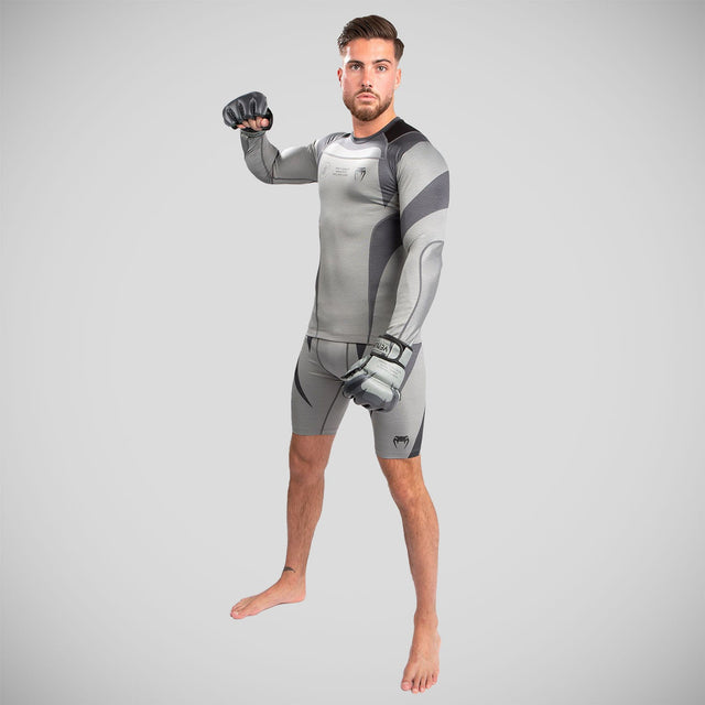Venum Stone Long Sleeve Rash Guard Green