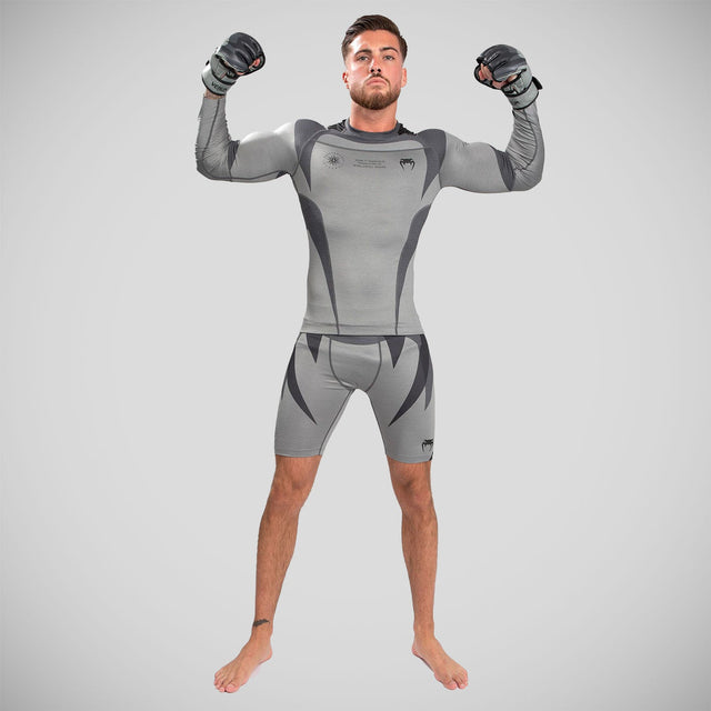 Venum Stone Long Sleeve Rash Guard Green