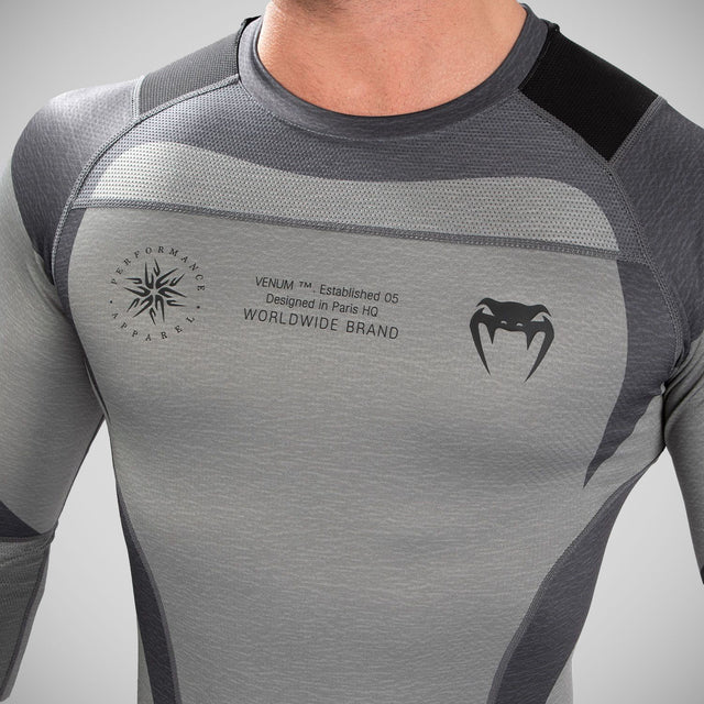 Venum Stone Long Sleeve Rash Guard Green
