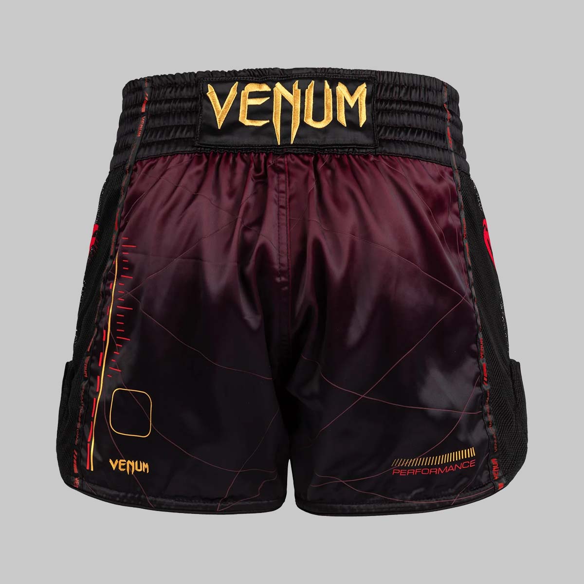 Venum Tactical XT Muay Thai Shorts Black/Burgundy/Gold
