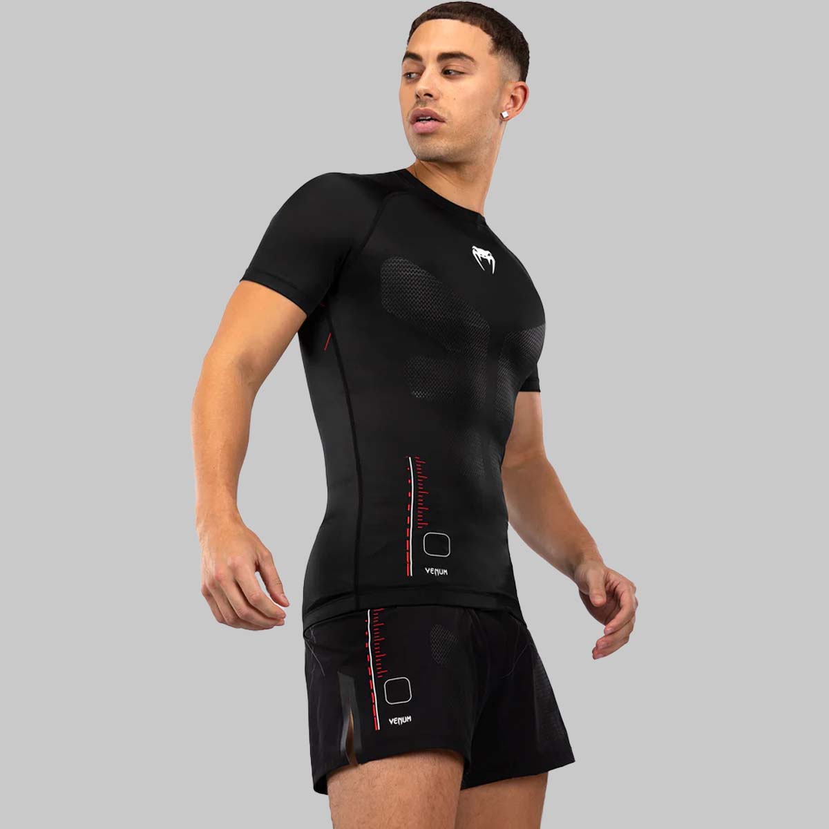 Venum Tactical XT Short Sleeve Rash Guard Black/Red